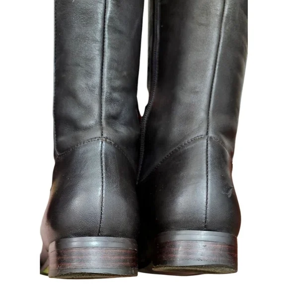 Strimma Women's Luxury chocolate Leather Lined Low Heel Tall Boots Size EU 38 - Picture 10 of 15